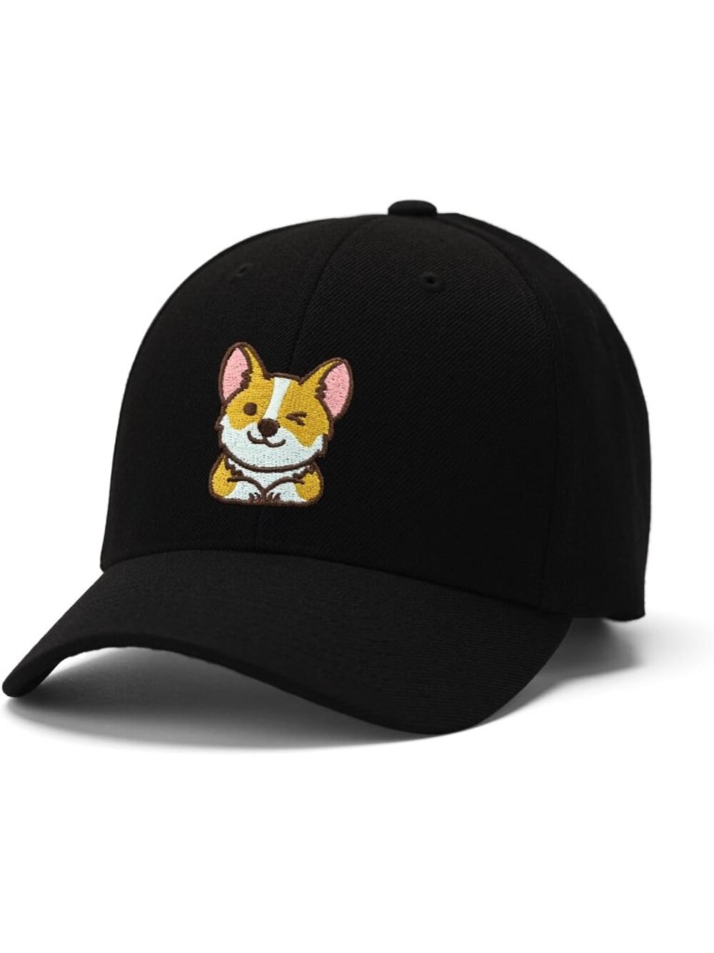 Unisax Black Dog Hellovean Embroidered Pull-On Closure Cartoon Baseball Hats
